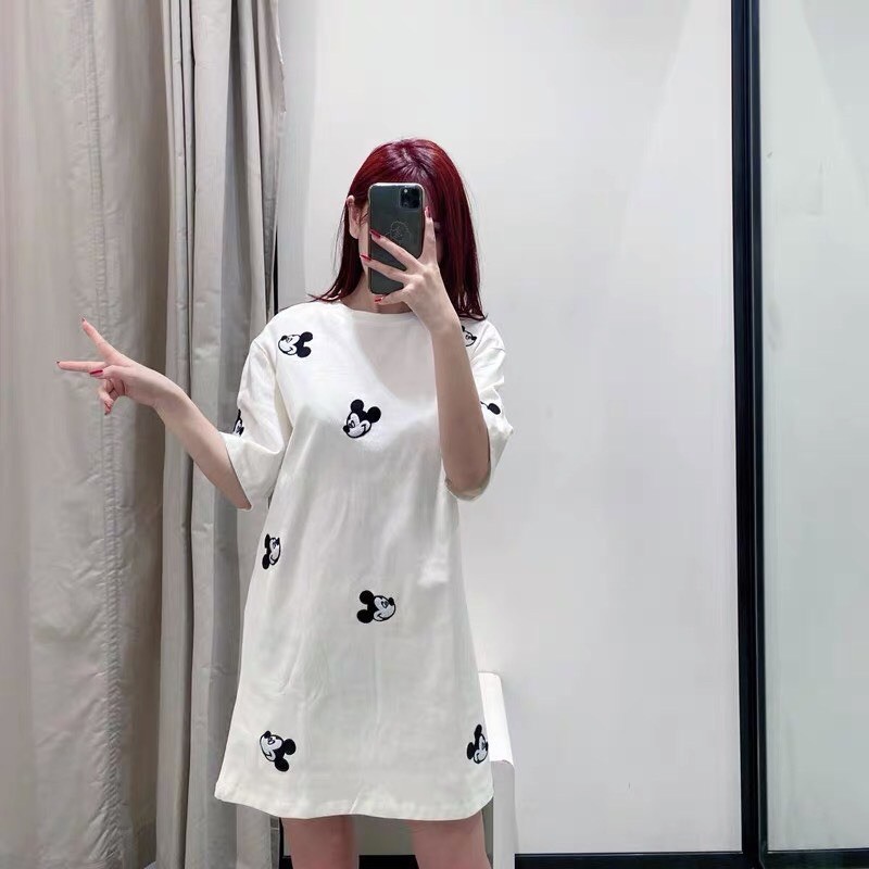 ⚡️BÁN SỈ⚡️ Váy thun suông cộc tay in hình mickey | WebRaoVat - webraovat.net.vn