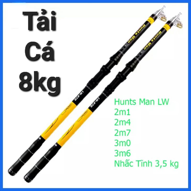 Cần Câu Rút Cần Câu Máy Hunts Man LW Từ 2m1 Đến 3m6