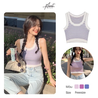 Áo croptop ba lỗ phong cách Hàn Quốc