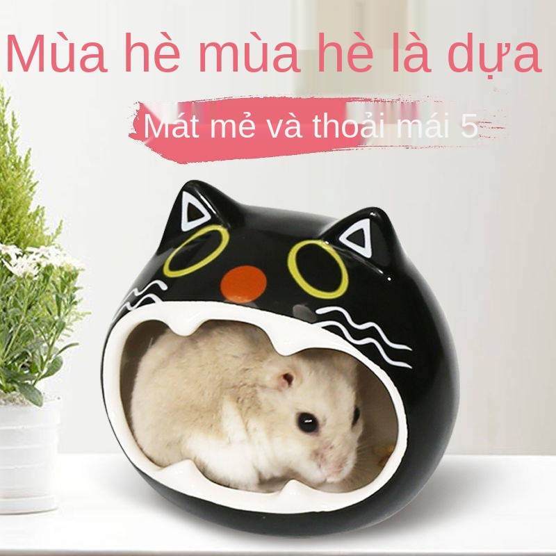 Hamster gốm yến làm mát ngôi nhà nhỏ ngủ wo elf bóng đá nhà vàng gấu bắn tỉa mat chăm sóc giờ