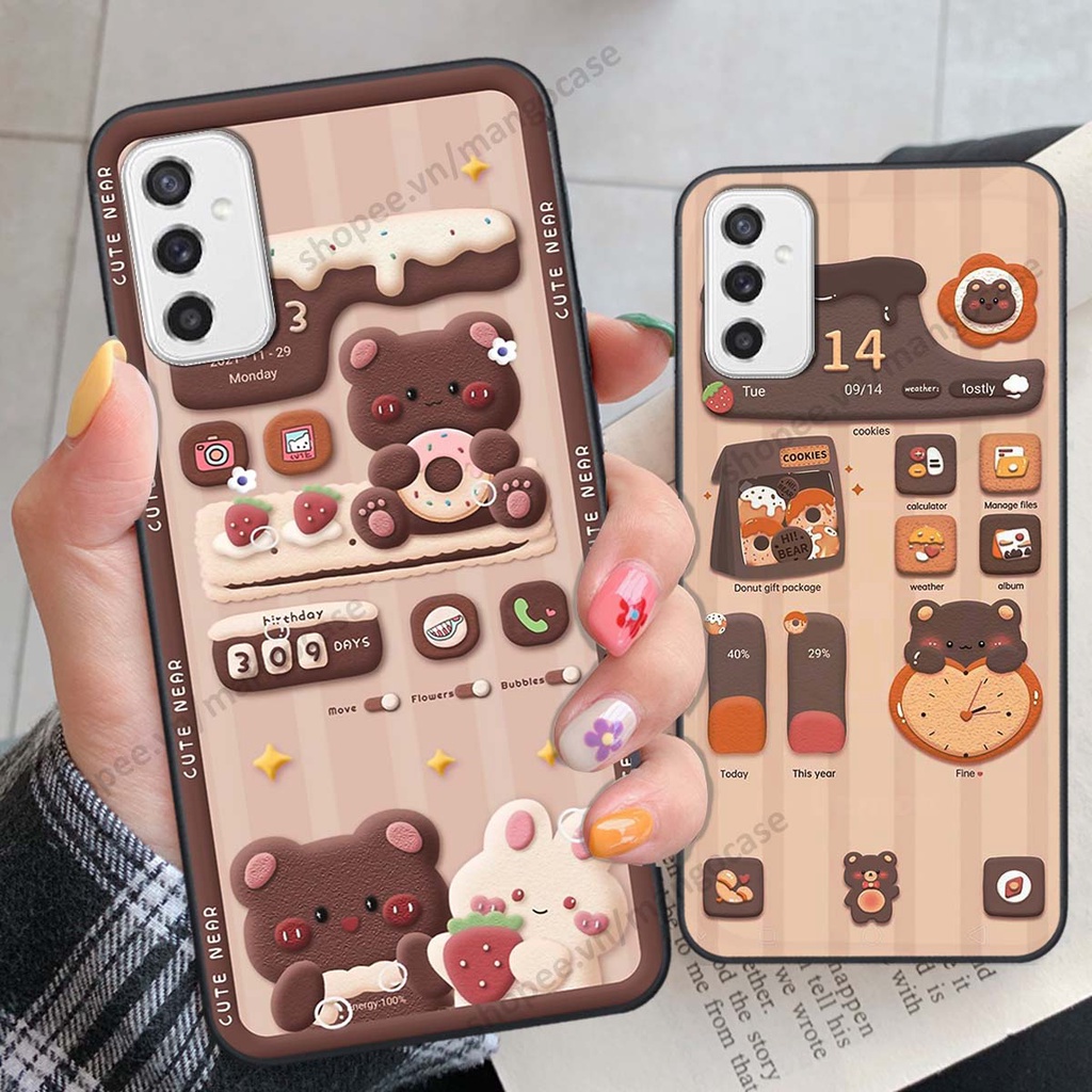 Ốp lưng Samsung M52 5G hình gấu, thỏ, đồng hồ cute dễ thương