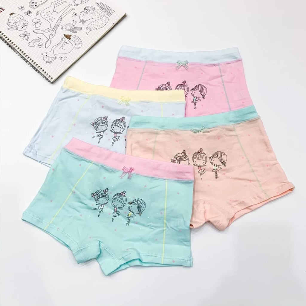Set Ngẫu Nhiên 3 Quần Chip Đùi Cao Cấp Chất Thun Cotton Mềm Cho Bé Gái MINTSCLOSET Từ 1-4 Tuổi - QR8607