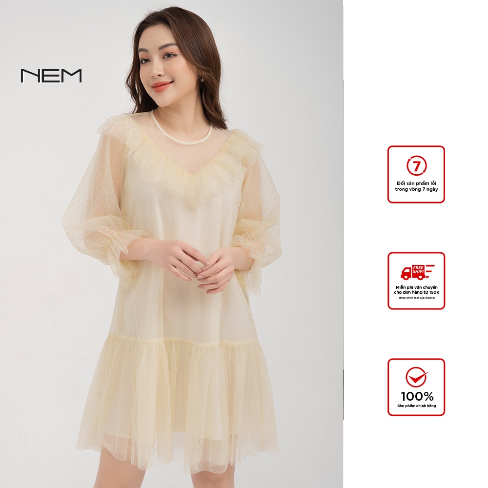 Đầm nữ thiết kế tay dài cao cấp NEM Fashion 09942 giá tốt