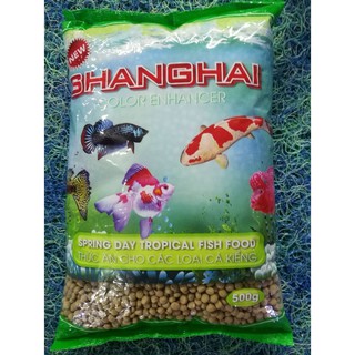 Thức ăn cho cá cảnh gói 500g Shanghai.