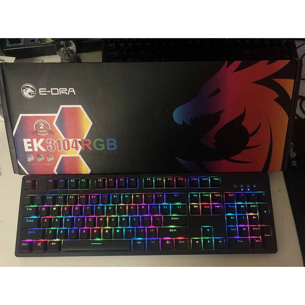 Bàn phím cơ E-Dra EK3104 Led RGB - Bàn phím cơ đang khuấy đảo cộng đồng game thủ - Full Switch - BẢO HÀNH 24 THÁNG | WebRaoVat - webraovat.net.vn