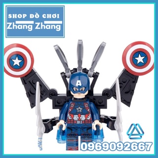 Đồ chơi Xếp hình mô hình Captain American - Avengers Civil War Siêu anh hùng Marvel Minifigures MG0001