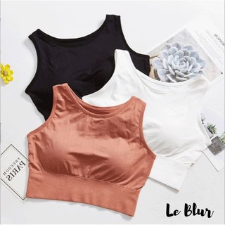 Áo lót bra crottop cập gym, yoga, áo ngực bralette thể thao 3 lỗ size lơn, AB033 Leblur