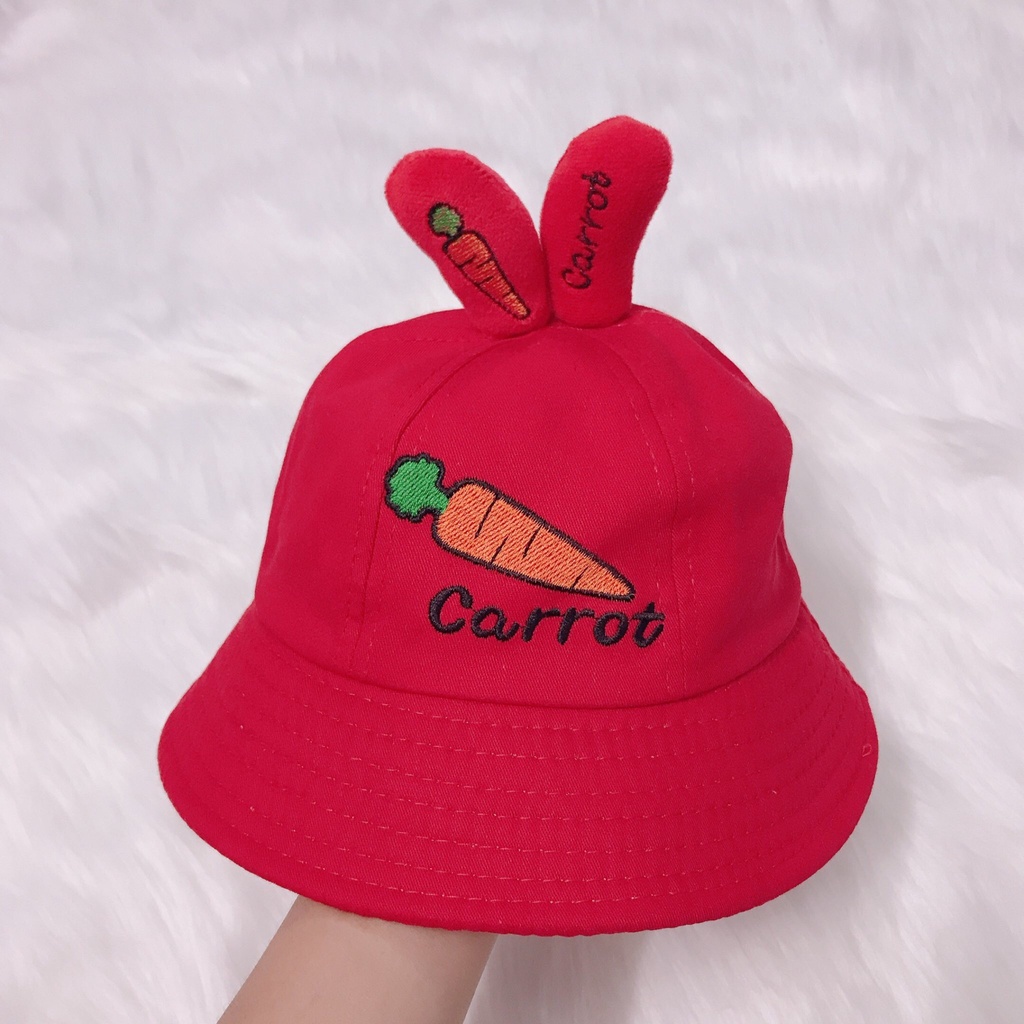 Mũ - nón vành tai thỏ hình cà rốt cho bé