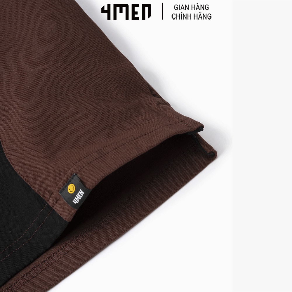 Áo PoLo Nam Regular Colormix 4MEN PO073 tay ngắn cổ bẻ vải thun cotton cá sấu mềm mịn, thoáng mát