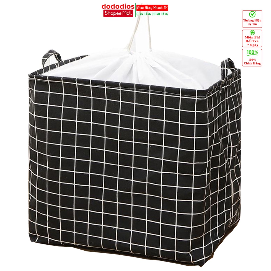 Giỏ đựng quần áo bằng vải cỡ lớn 100 lít đa năng có thể gấp gọn vintage xinh xắn dododios