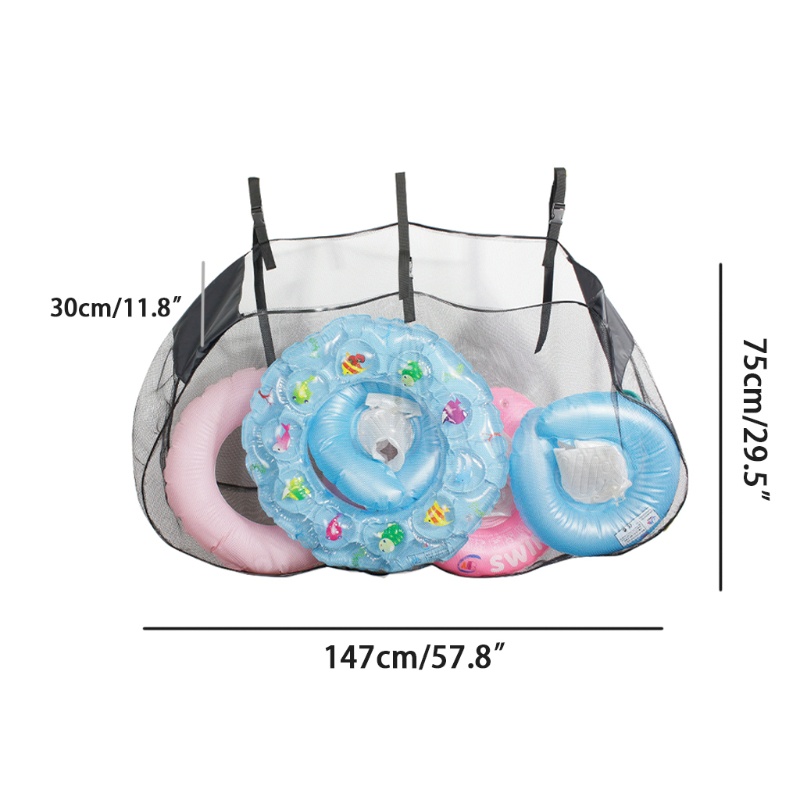 QQ Túi Lưới Cỡ Lớn Có Móc Treo Đựng Bóng Rổ / Bể bơi
