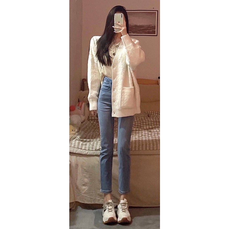 Quần Jeans Lửng Lưng Cao Phong Cách Thời Trang Mới Cho Nữ