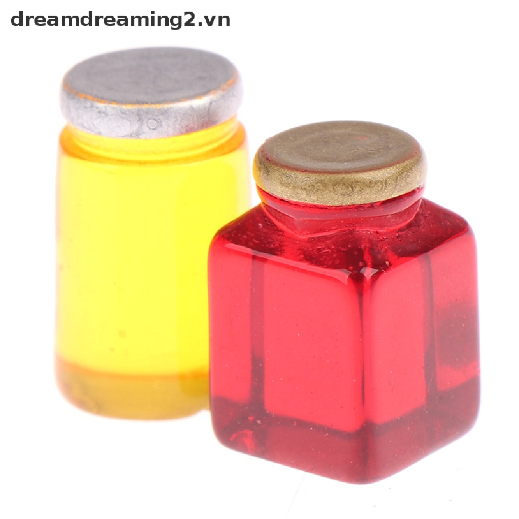 Bộ 2 Mô Hình Dâu Tây mini Tỉ Lệ 1: 12 Dùng Để Trang Trí Nhà Búp Bê