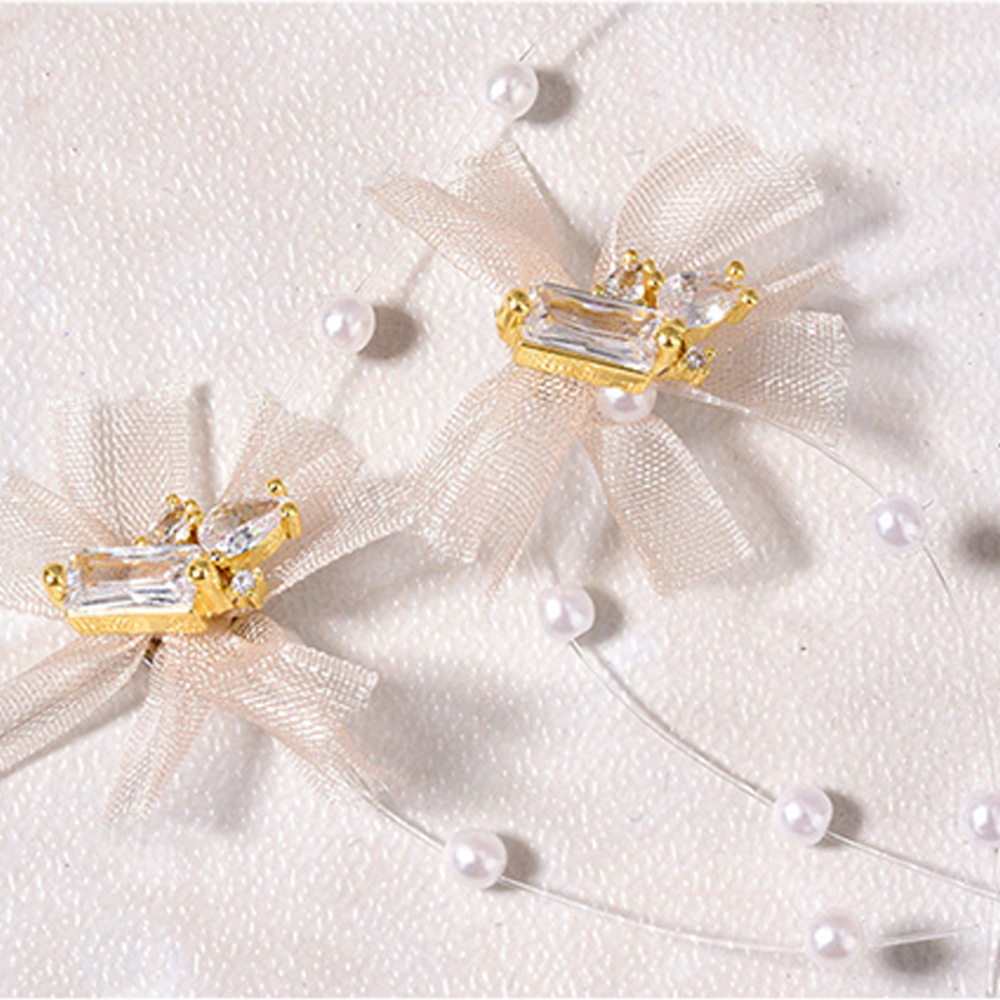 Phụ Kiện Trang Trí Móng Tay 3D Hình Nơ Xinh Xắn