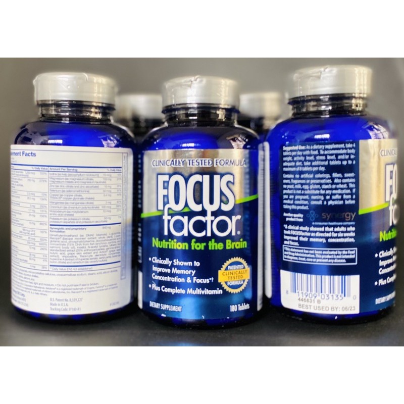 Viên uống bổ não Focus Factor Nutrition for The Brain Hộp (180 viên)