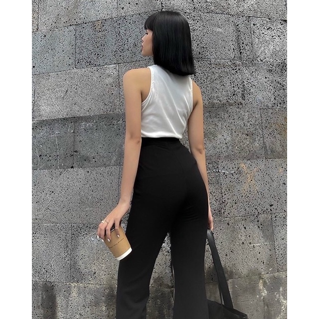 Áo 3L dài Trắng Đen