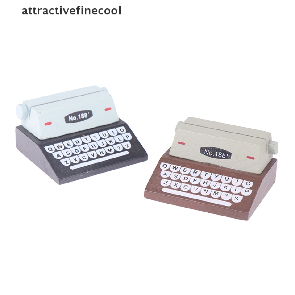1 Mô Hình Máy Đánh Chữ Tỉ Lệ 1: 12 Trang Trí Nhà Búp Bê