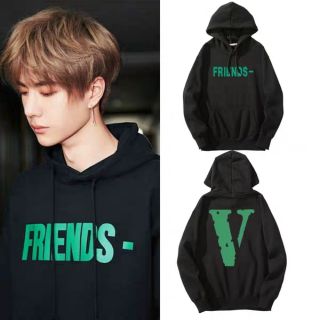 Áo Hoodie FRIEND Vương Nhất Bác Hai Màu Trắng Đen