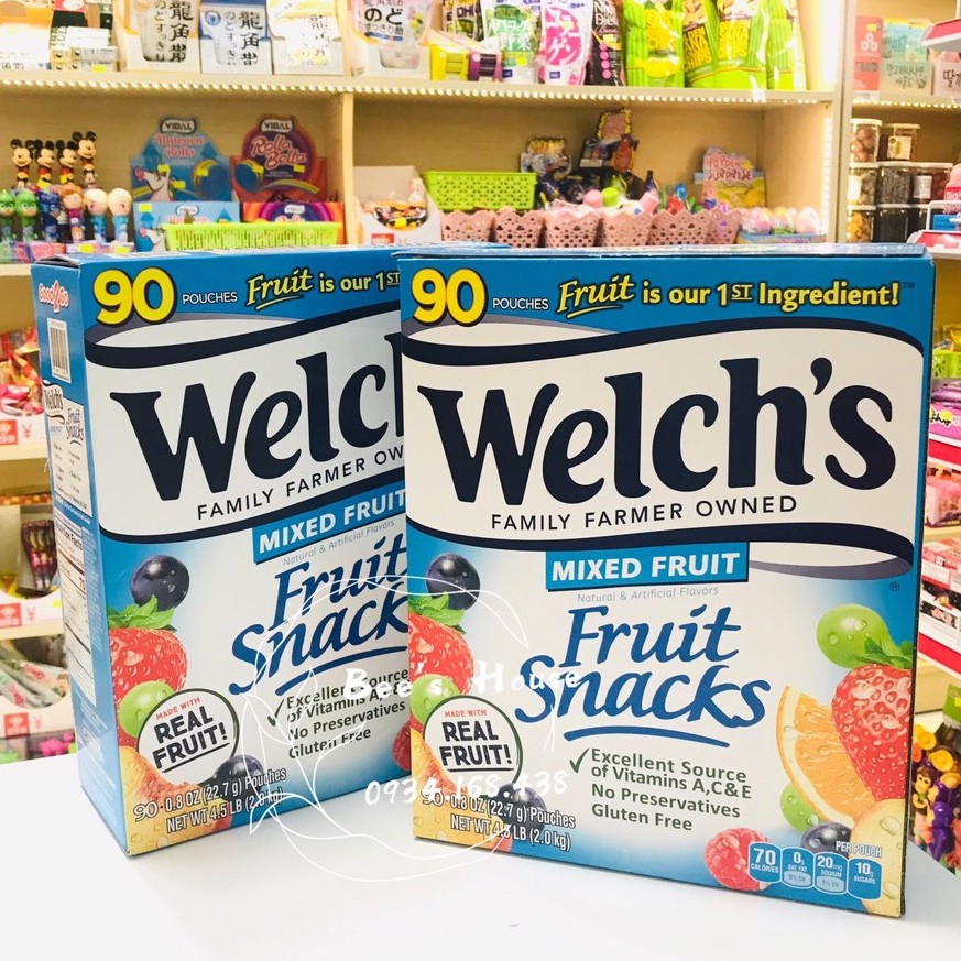 Kẹo Dẻo Trái Cây Welch's (Thùng 90 Gói)
