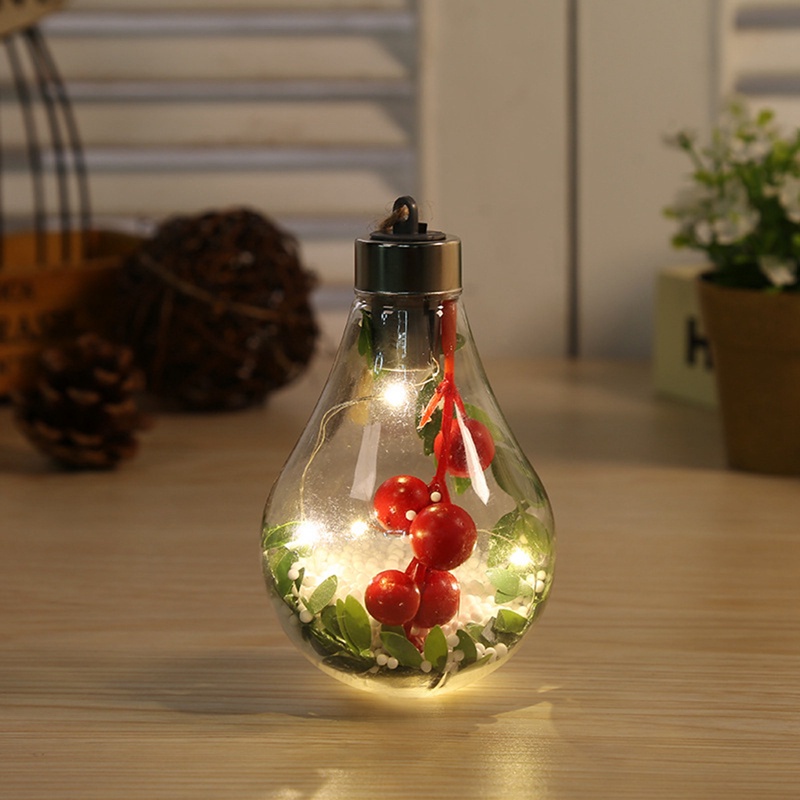 Tmdbyx Quả Cầu Trong Suốt Có Đèn Led Dùng Trang Trí Cây Thông Giáng Sinh