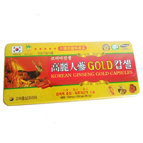 Viên Đạm Tổng Hợp Hồng Sâm Nhung Hươu Linh Chi Gold 120 viên