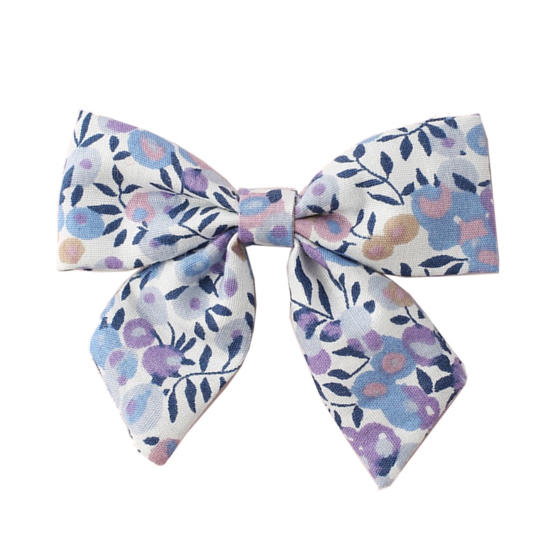 Kẹp Tóc Nơ In Họa Tiết Hoa Xinh Xắn Cho Bé Gái