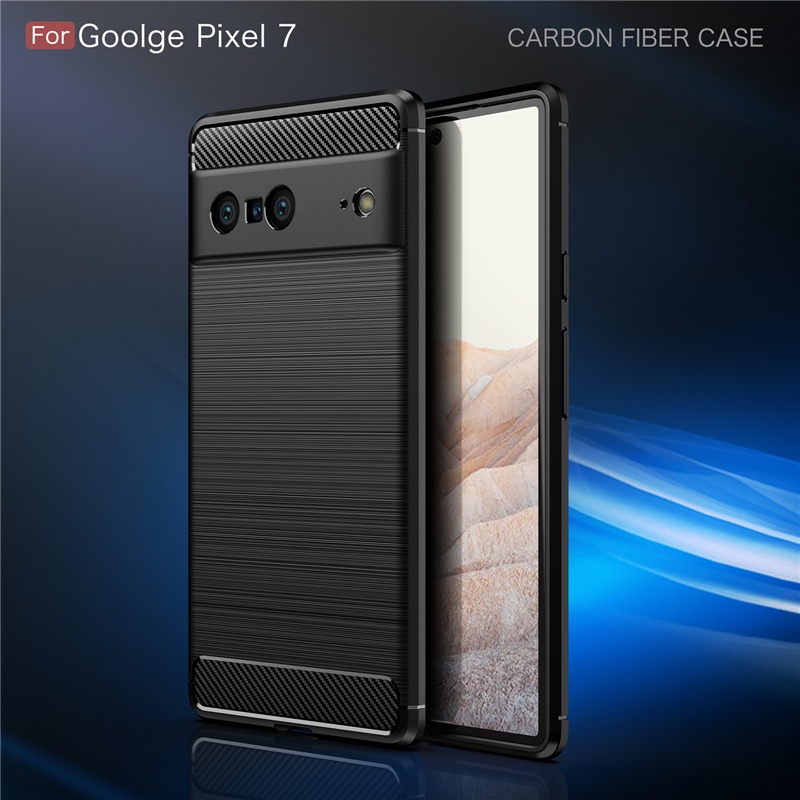 Ốp Điện Thoại Silicon Mềm Sợi Carbon Siêu Mỏng Chống Sốc Cho Google Pixel 4 4XL 4A 5G 5 5A 6 Pro 6A 7 Pro