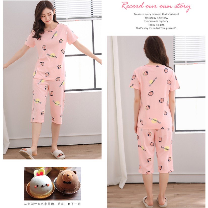 Đồ Bộ Nữ mùa hè mặc nhà cotton thấm hút mồ hôi Pijama nữ cao cấp thoáng mát mã B07