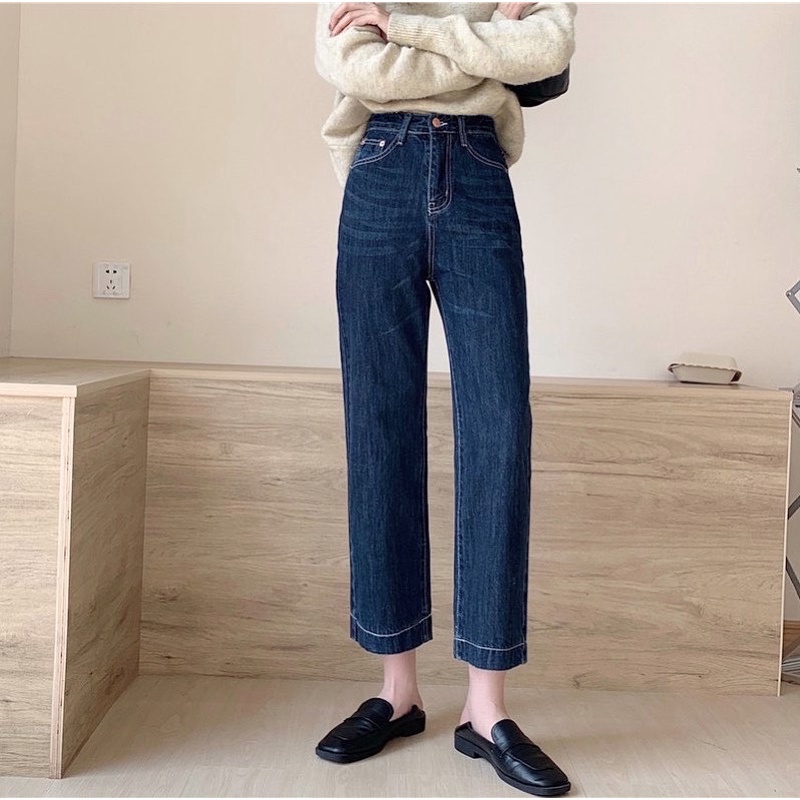 Quần jean ống đứng basic