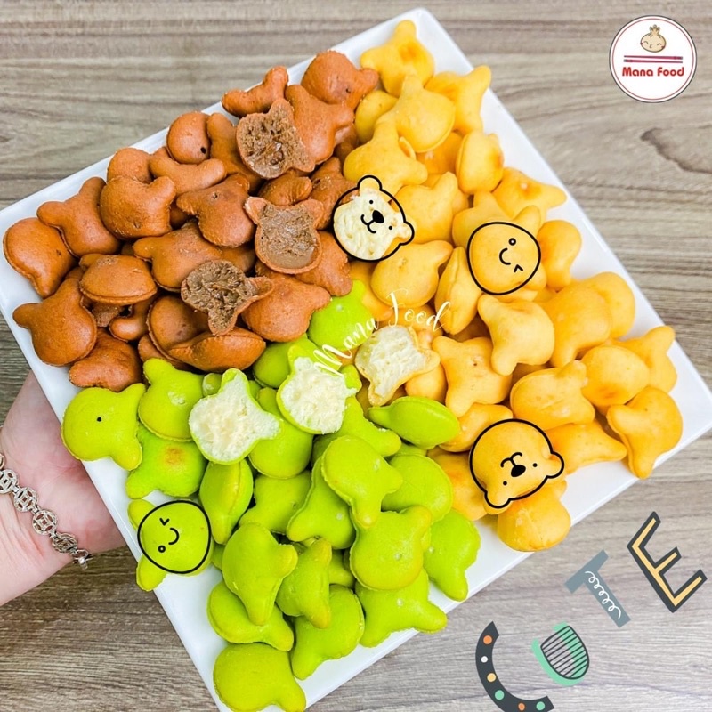 [Gói 100G]   Bánh Gấu Mix 3 Vị Vani , Cà Phê , Sữa 100G TOM.TOM Đồ Ăn Vặt Hà Nội Vừa Ngon,Vừa Rẻ. | BigBuy360 - bigbuy360.vn