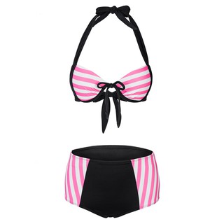 Bikini Màu Đen Phối Sọc