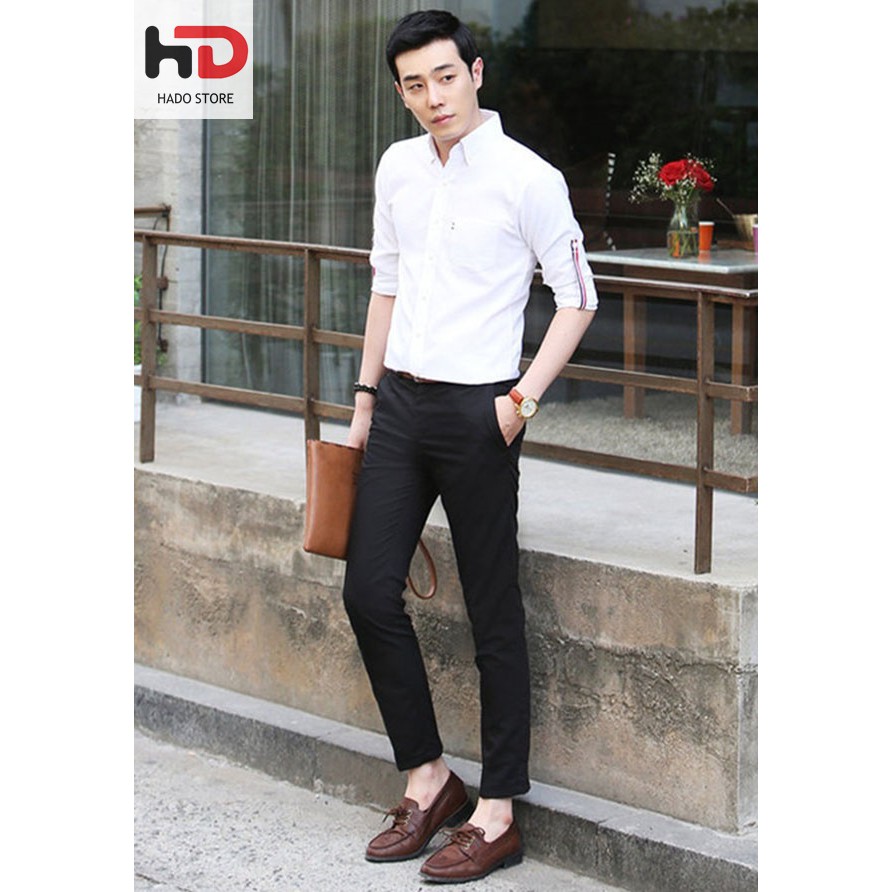 Quần âu nam HADO đẹp vải hàn quốc co giãn, quần tây đen xám mặc công sở cao cấp | BigBuy360 - bigbuy360.vn