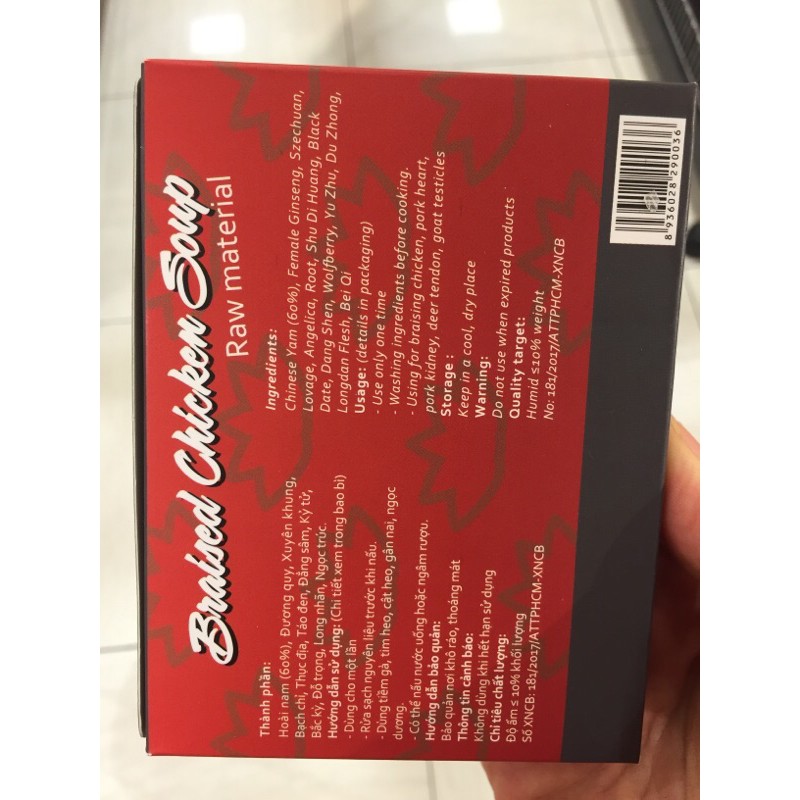 Canh tiềm gà/ gà hạt sen/ sườn heo  Hồng Hùng Tuấn gói 100g