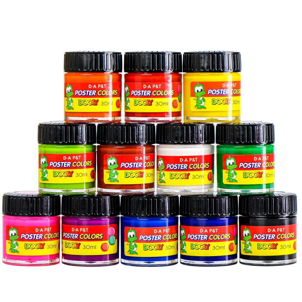 Màu Vẽ Hộp Nhựa 12 Màu Hàn Quốc D.A Gstar 10ml 12 Colors