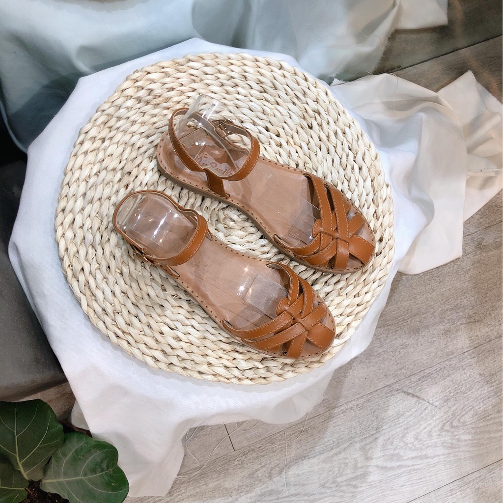 Giày sandal da bò mũi rọ - THENYSMILE - Spi