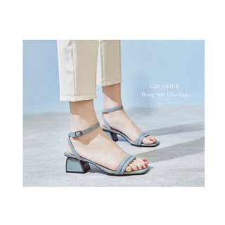 Sandal G20 oder quai mảnh gót vuông thời trang