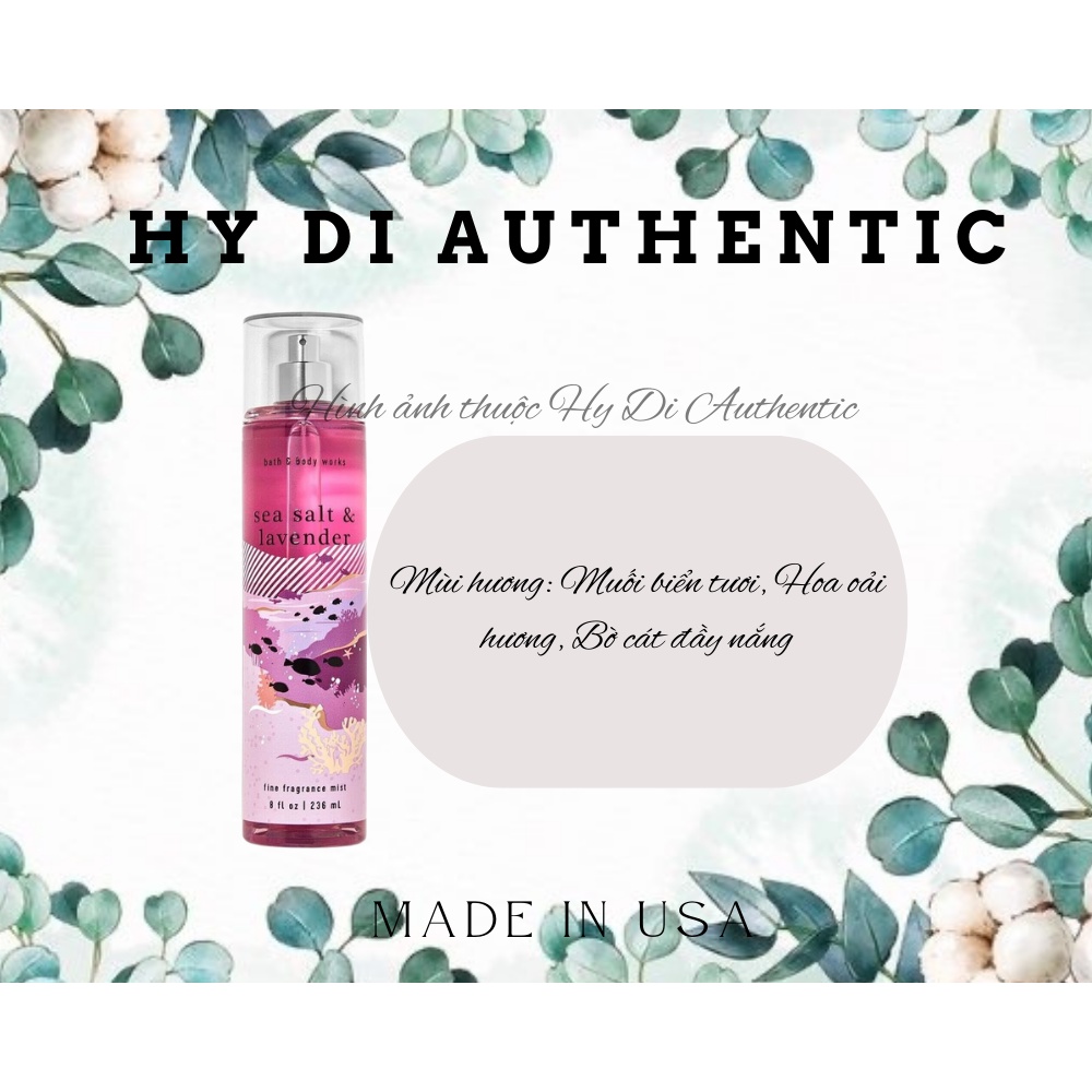 SEA SALT & LAVENDER - XỊT THƠM DƯỠNG THỂ BATH & BODY WORKS USA