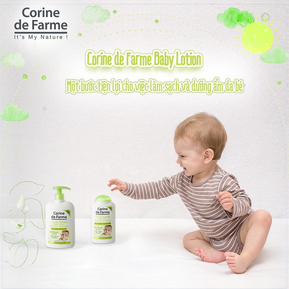 [CHÍNH HÃNG] Corine De Farme Gel Tắm Gội Cho Bé Hair &amp; Body Wash 250ml