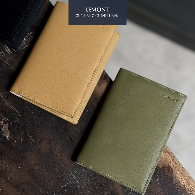 Ví da bò đựng Passport, hộ chiếu du lịch - Thiết kế chính hãng từ Lemont. (Full màu)