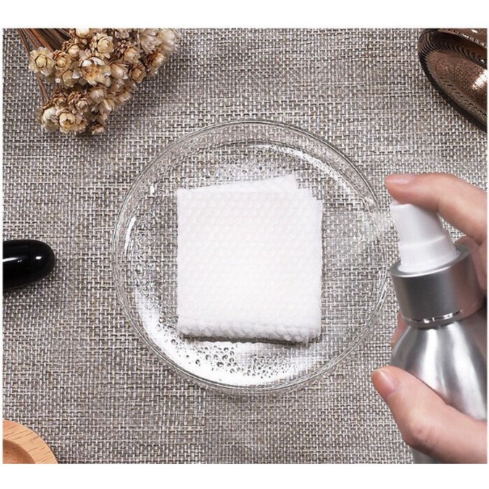 Khăn tẩy trang và lau mặt 2 trong 1 bằng Cotton không dệt dày dặn mềm mại sử dụng một lần VO1