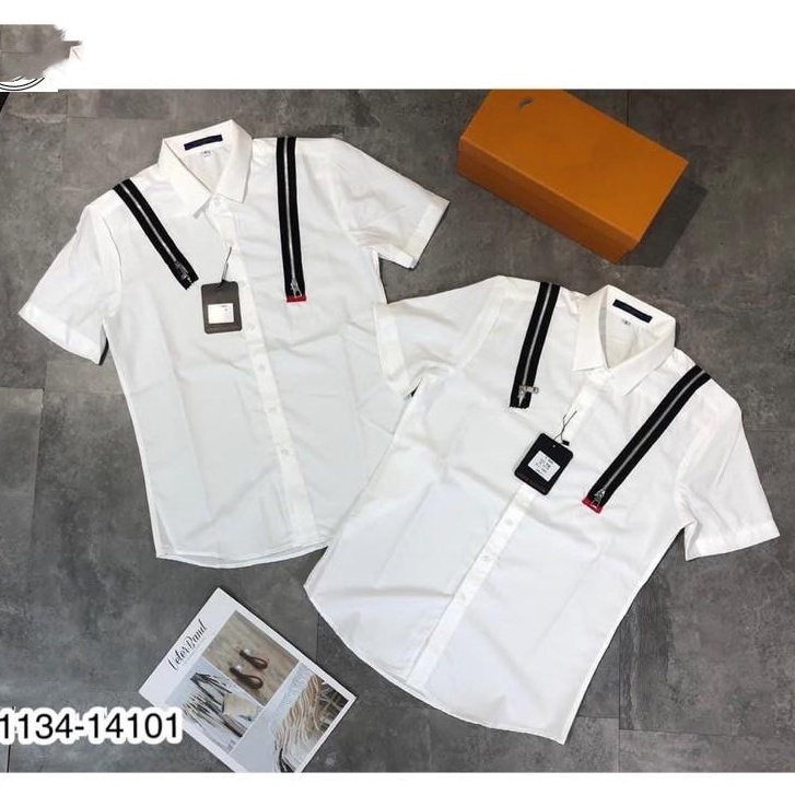 Áo sơ mi nam BBR ngắn tay loang màu leo.vn