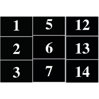 Bộ đot card đen cho bé sơ sinh. 1-14 số in một mặt số một mặt đot card, thẻ học đen trắng cho bé