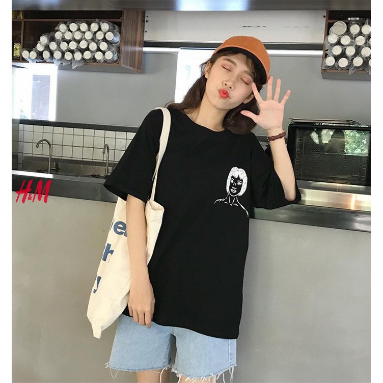 ÁO thun nữ in Mặt cô gái . | BigBuy360 - bigbuy360.vn