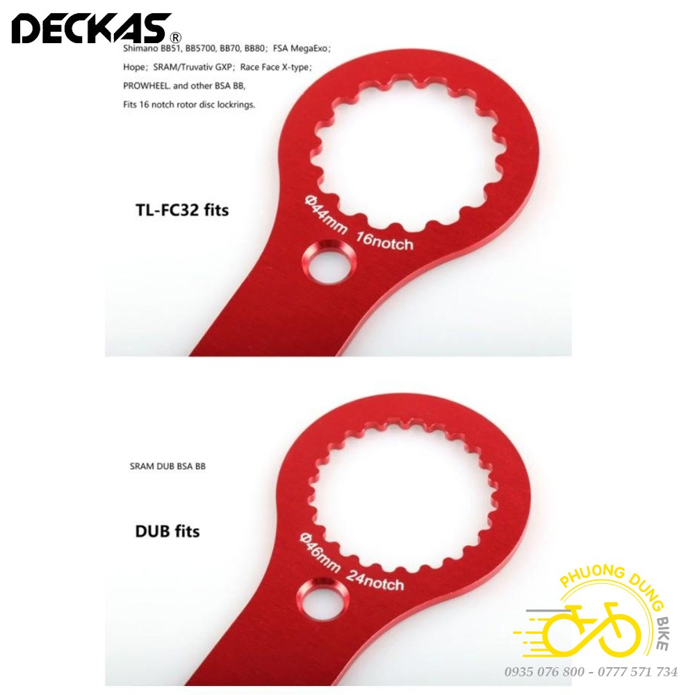 Cảo trục rỗng nhôm xe đạp DECKAS cho DUB-BSA BB51 BB52 BB70 BB80