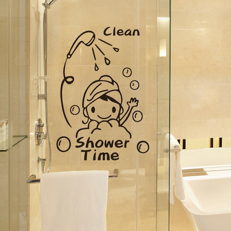 Sticker Dán Tường Họa Tiết Sở Thú Dùng Cho Phòng Tắm