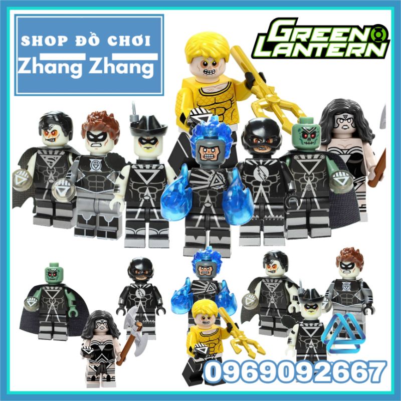 Đồ chơi Xếp hình Superman gồm Flash - Deathstorm - Aquaman - Martian Manhunter Black Lantern Minifigures POGO PG8195