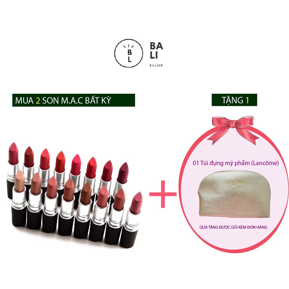 Son lì MAC MATTE LIPSTICK RELENTLESSLY RED #706 màu ĐỎ HỒNG SAN HÔ