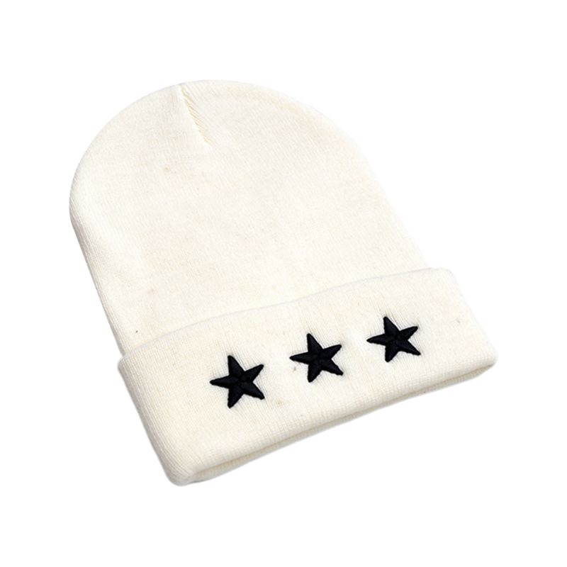 Mũ Dệt Kim Thêu Ngôi Sao Năm Cánh 3D Kiểu Hip-Hop Thời Trang Mùa Đông Cho Nam Và Nữ