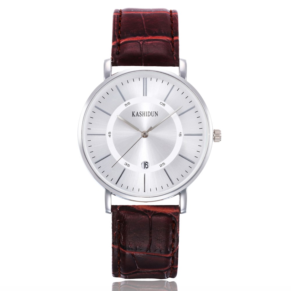 Đồng Hồ Nam KASHIDUN 8106 Dây Da Trẻ Trung có lịch ngày | BigBuy360 - bigbuy360.vn