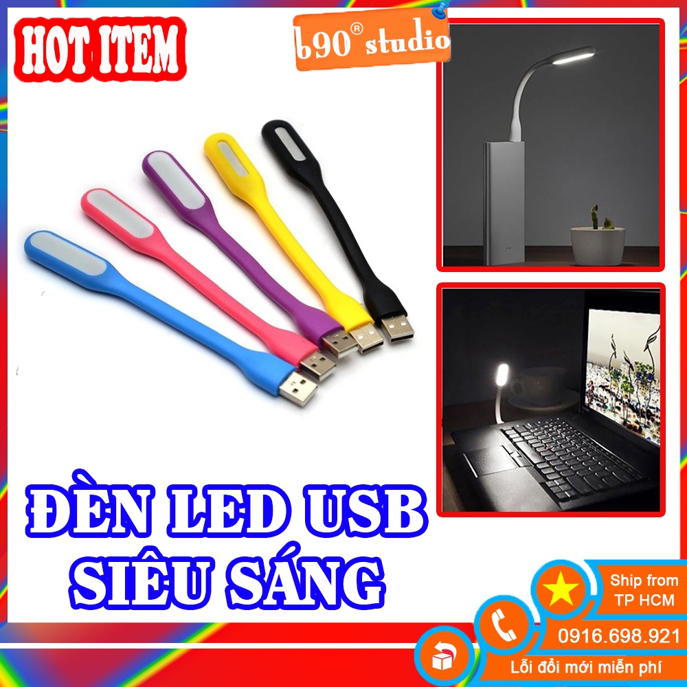 GIÁ SỈ  Đèn LED DẺO Mini Cổng USB siêu sáng gắn Máy Tính Điện Thoại- Đèn USB Nhiều Màu